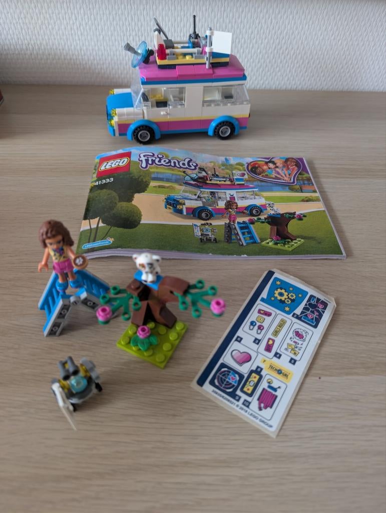 Lego Friends 41333 Olivia's missie voertuig, Ophalen of Verzenden, Zo goed als nieuw