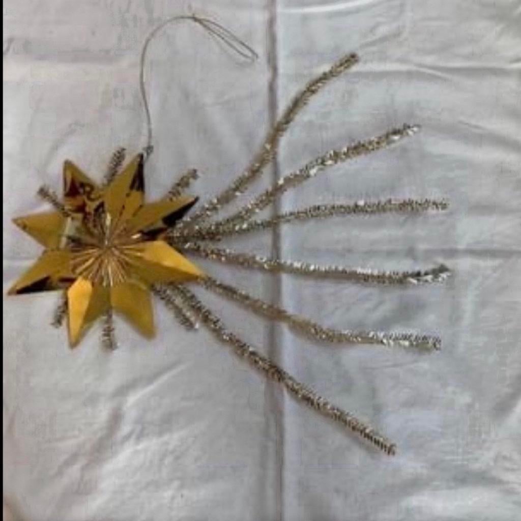 Gouden kerstster voor aan het raam, Diversen, Kerst, Ophalen of Verzenden, Gebruikt