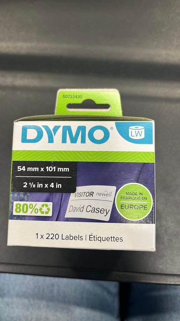 Dymo label, Ophalen of Verzenden, Nieuw, Etiket