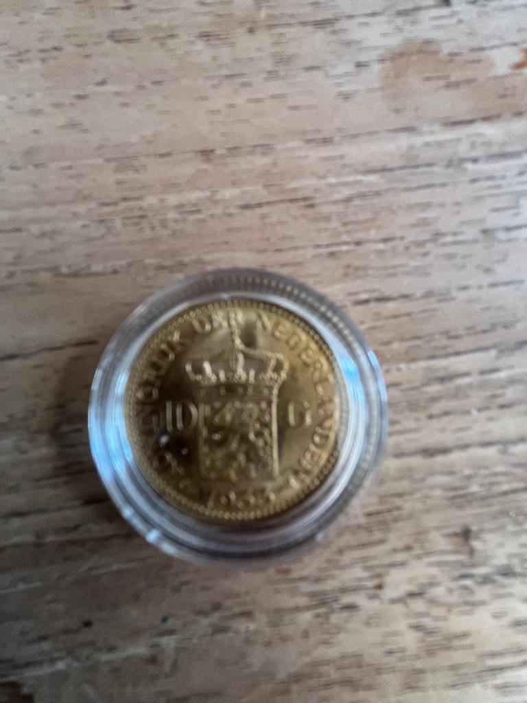 Gouden tientje 1933, Koningin Wilhelmina, Losse munt, 10 gulden, Goud