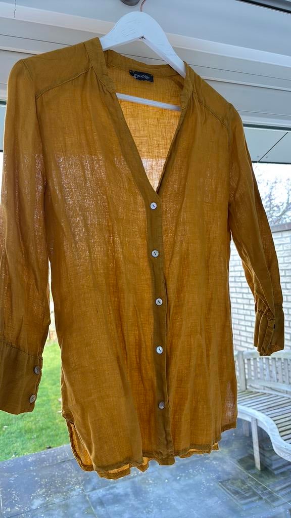 Perla nera linnen blouse maat s, Ophalen of Verzenden, Nieuw, Maat 36 (S), Geel