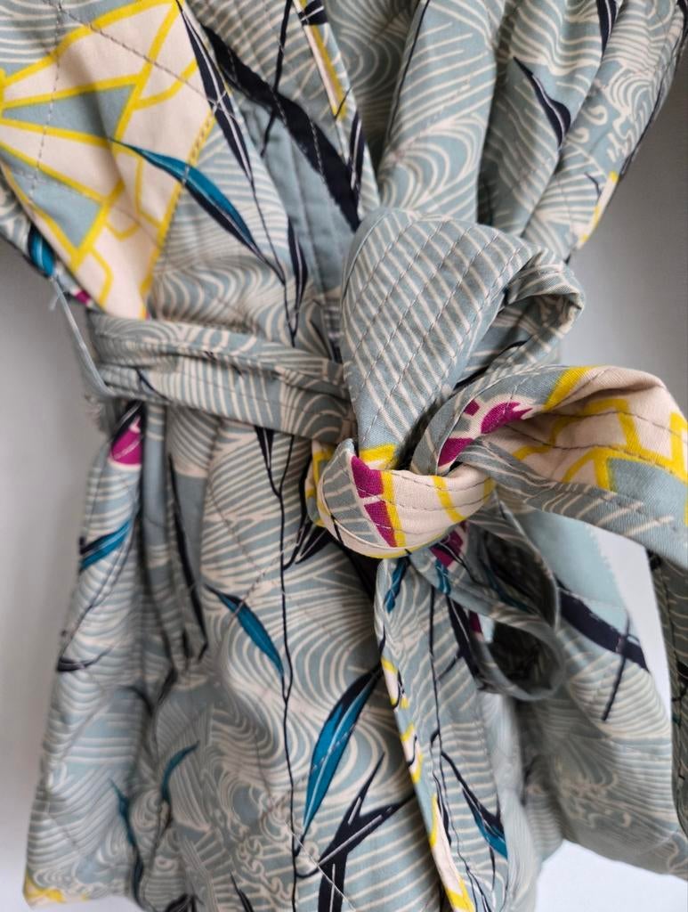 King Louie kimono Jacket Quilted Dusty Turquoise 40, Maat 38/40 (M), Nieuw, Ophalen of Verzenden, King Louie