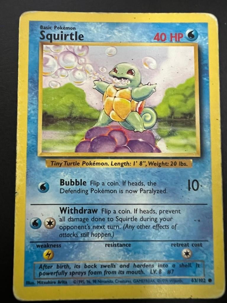 Squirtle Base Set, Ophalen of Verzenden, Zo goed als nieuw, Losse kaart