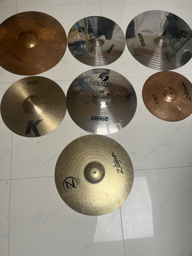 Bekken Set - Zildjian, Fazley, ZBT, Muziek en Instrumenten, Ophalen of Verzenden, Gebruikt, Overige merken