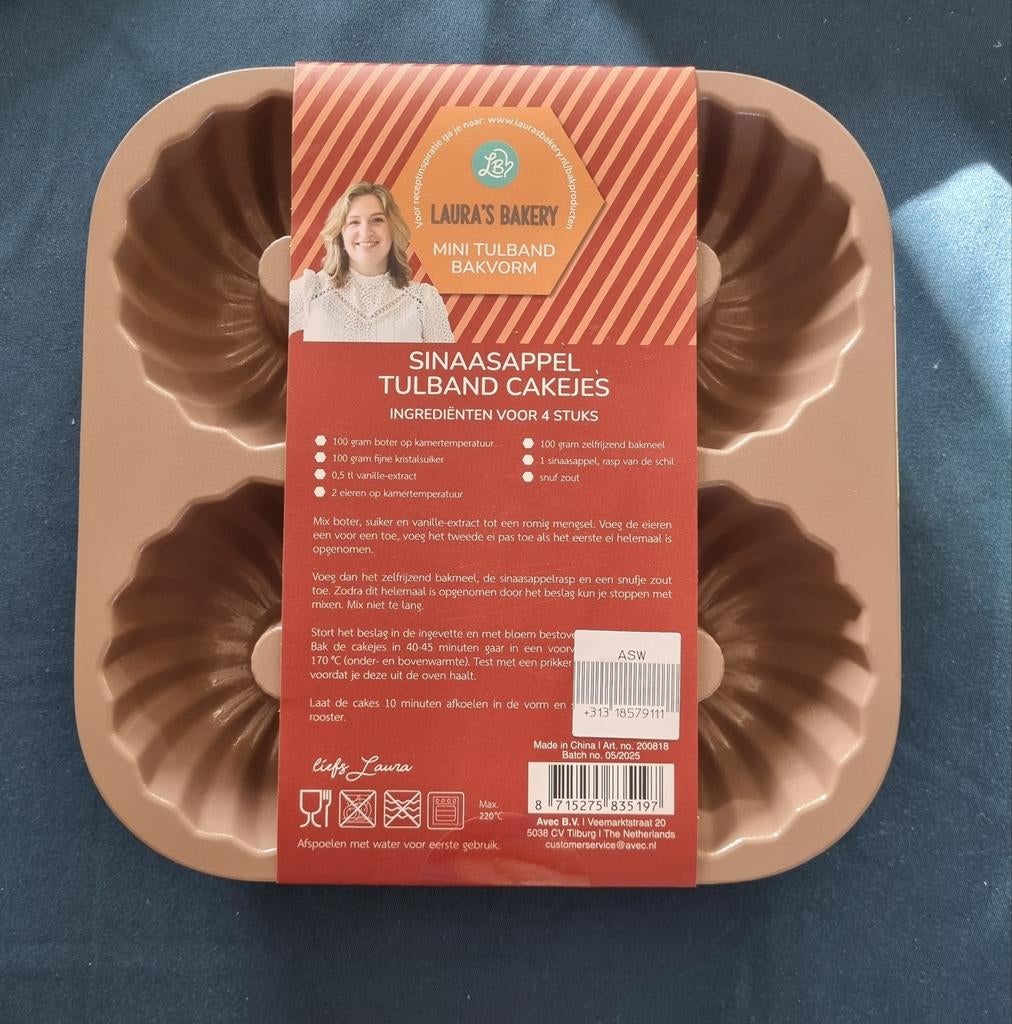 Bakvormen tulband en tartelatte, Ophalen, Nieuw