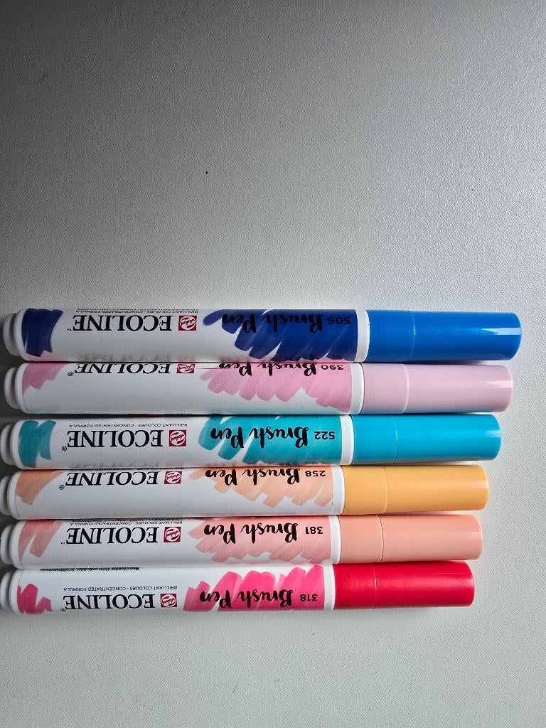6 ecoline brushpennen (nieuw), Ophalen of Verzenden, Nieuw, Overige typen