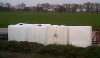 💥 ibc container 1000 liter vat kunststof ton /pallet-bak 💥, Tuin en Terras, Regentonnen, Gebruikt, 150 liter of meer, Ophalen