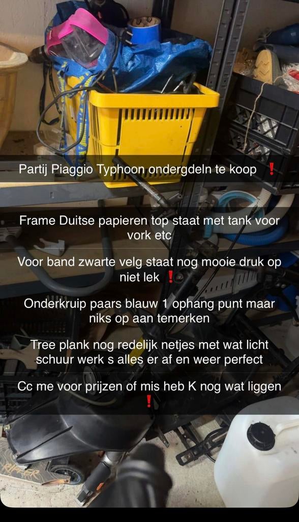 Partij piaggio typhoon onderdelen, Fietsen en Brommers, Scooters | Piaggio, Ophalen, Gebruikt, Overige modellen