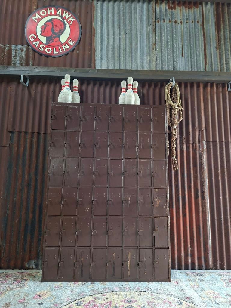 Antieke Franse Locker - 48 Kluisjes, Ophalen