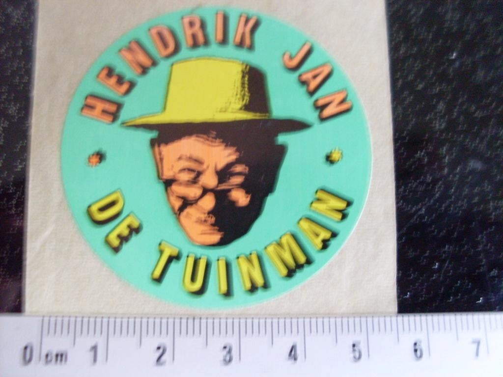 sticker hendrik jan de tuinman logo vintage, Verzamelen, Stickers, Zo goed als nieuw, Merk, Verzenden