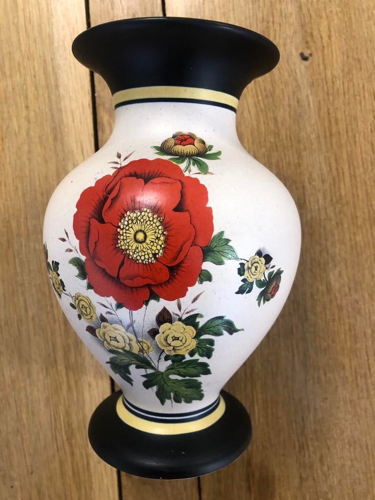 Vaas Modica Gouda plateel 19,5 cm h en 9,5 Ø, Antiek en Kunst, Antiek | Vazen, Ophalen of Verzenden