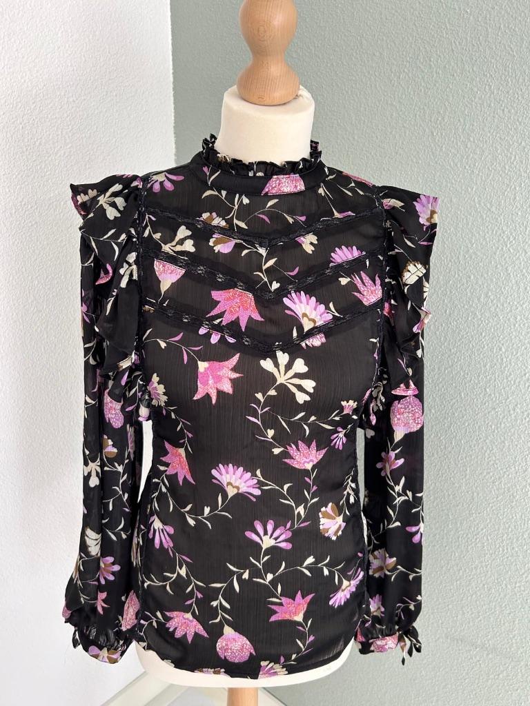 Fabienne Chapot maat 40 broderie Pomme top 109, Maat 38/40 (M), Paars, Ophalen of Verzenden, Zo goed als nieuw