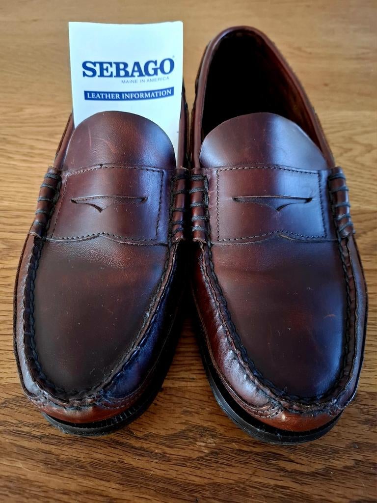 Sebago Docksides, donkerbruin, maat 43, Ophalen of Verzenden, Zo goed als nieuw, Bruin