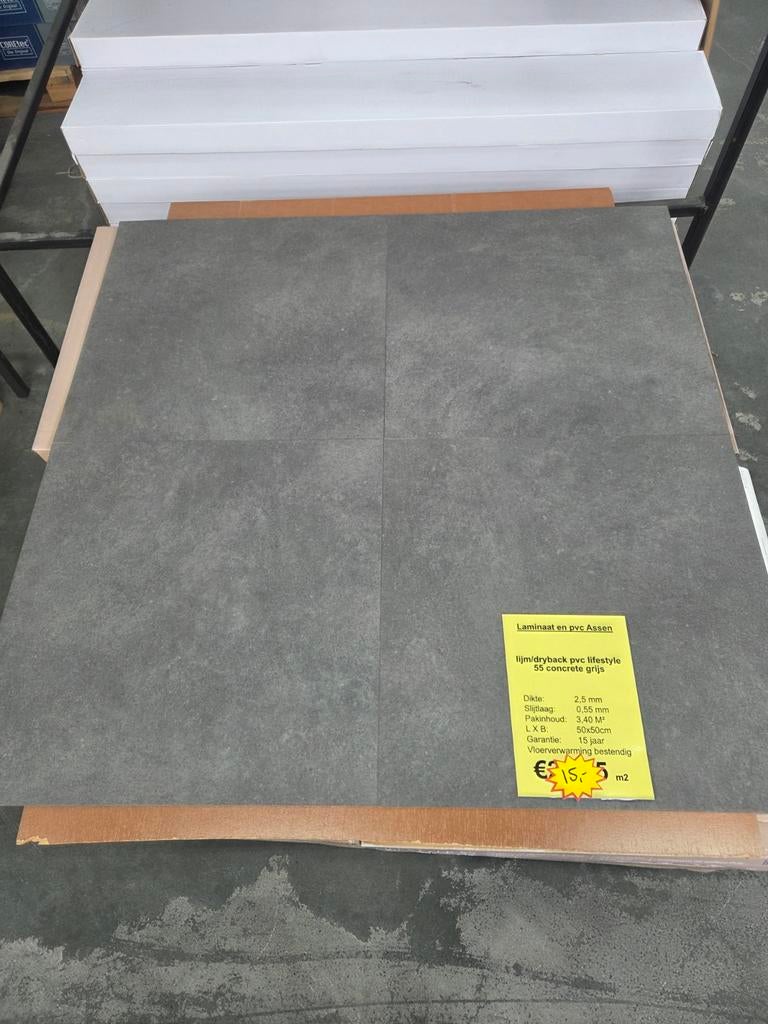 lijm pvc lifestyle 55 concrete grijs 400050717, Ophalen