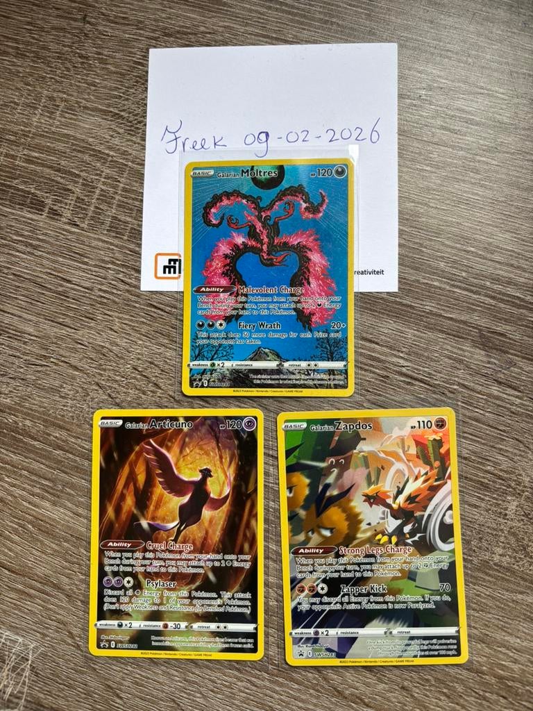 Pokemon Crown Zenith 3 birds promo setje, Hobby en Vrije tijd, Verzamelkaartspellen | Pokémon, Ophalen of Verzenden, Nieuw, Meerdere kaarten