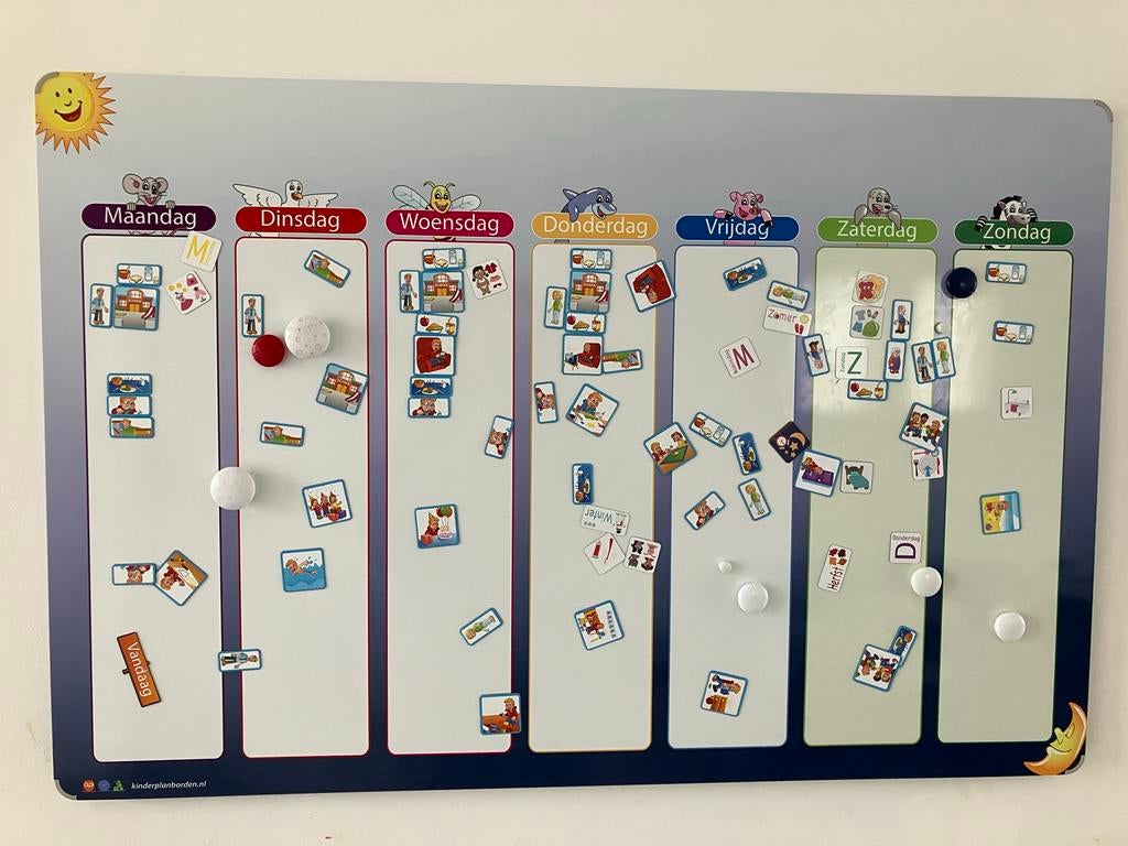 Groot Familieplanbord Blauwe Ster (90x60cm), Kinderen en Baby's, Ophalen, Gebruikt, Wanddecoratie