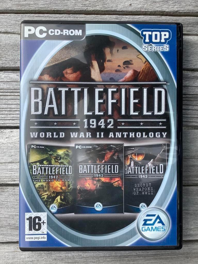 Battlefield 1942: World War II Anthology + uitbreidingen, Spelcomputers en Games, Games | Pc, 1 speler, Zo goed als nieuw, Vanaf 16 jaar