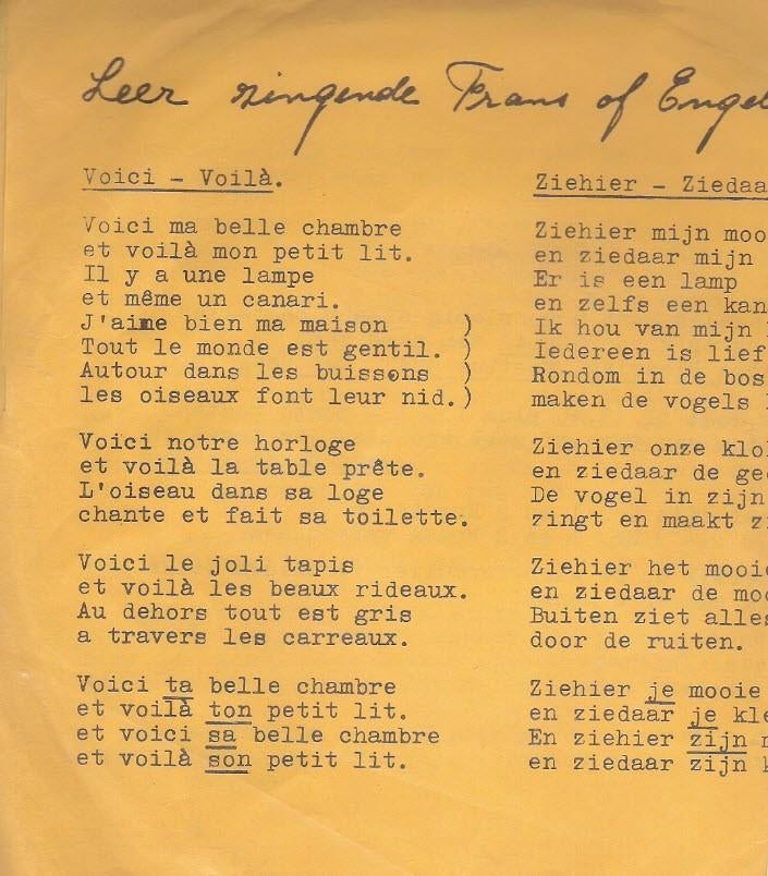 Leer Zingende Frans -ALMA BLESSING- Zeldzame single's vinyl, Boeken, Ophalen, Gelezen