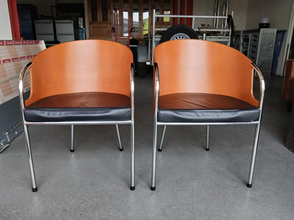 2 design stoelen Calligaris Italiaans design, Ophalen, Info@tommysmit.nl, Gebruikt, Twee