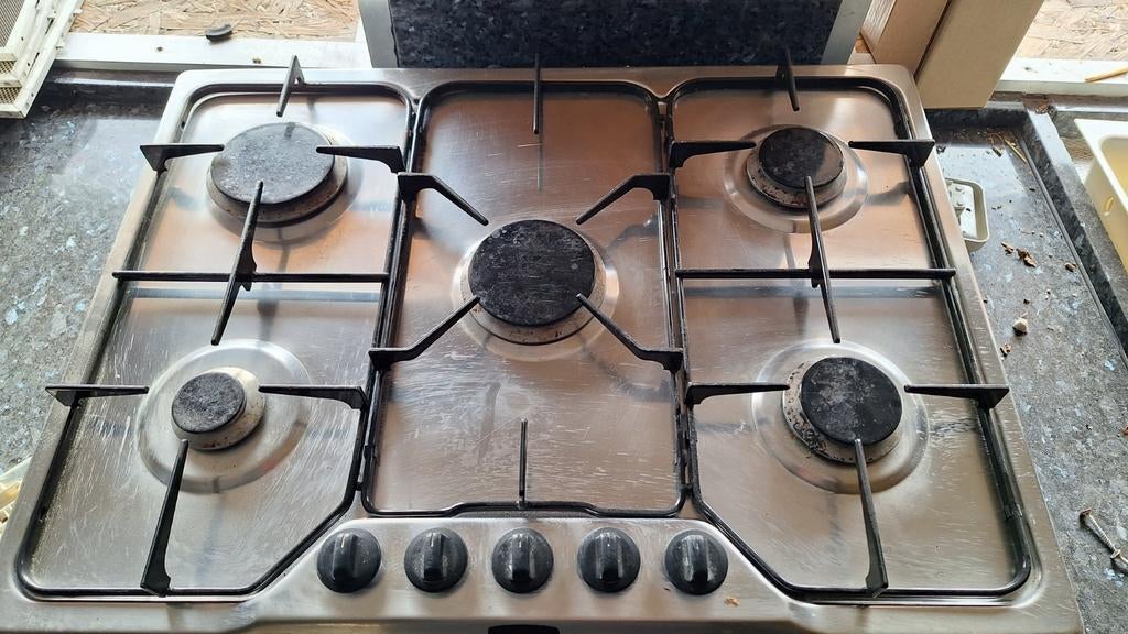 Gasfornuis 70x50cm, Ophalen, Gebruikt, 4 kookzones, Gas