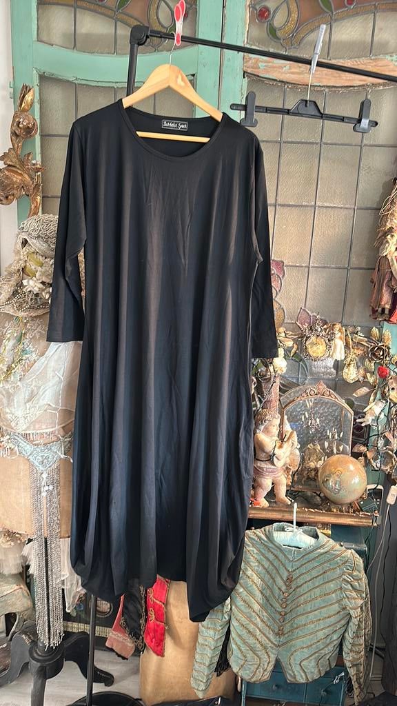Barbara Speer: lange diepzwarte jurk . XL nieuw, Kleding | Dames, Jurken, Nieuw, Maat 46/48 (XL) of groter, Zwart, Onder de knie
