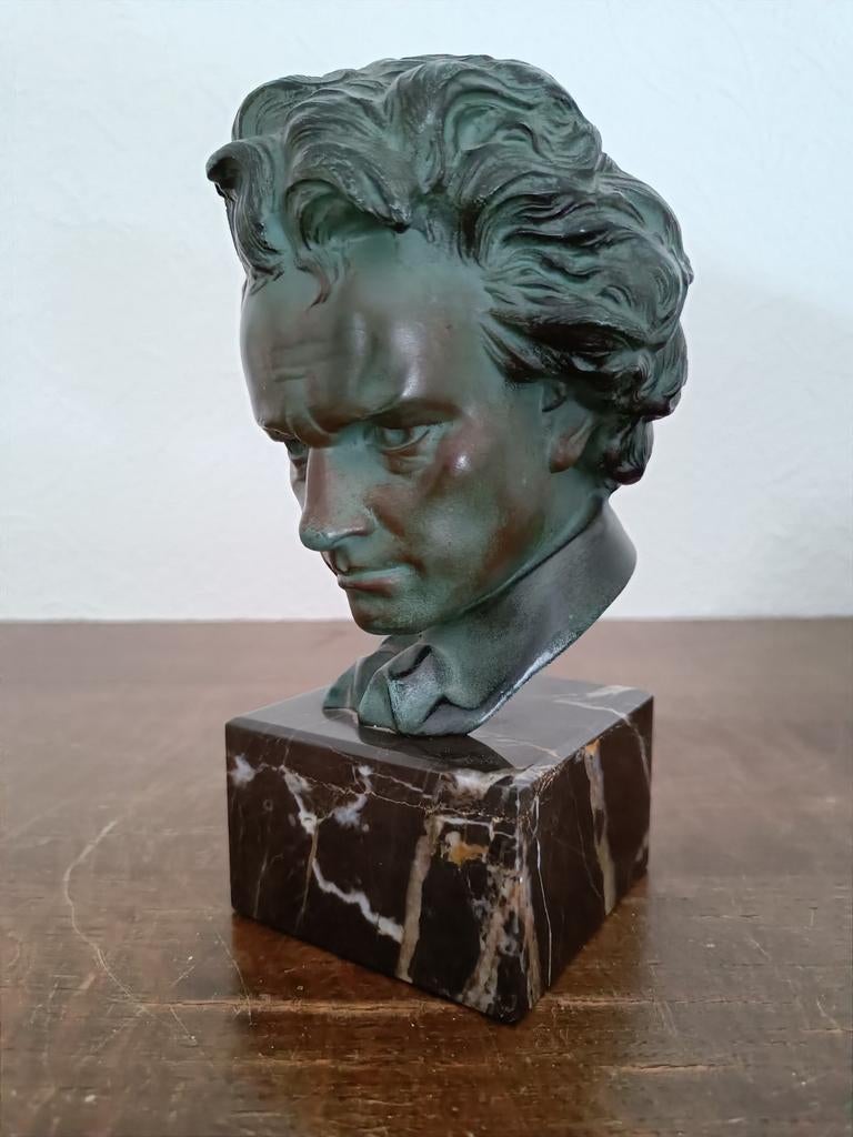 Bronzen Beethoven buste., Ophalen of Verzenden