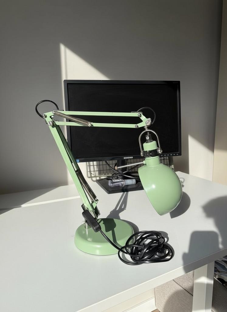 Ikea FORSA bureaulamp - Mintgroen (Vintage), Huis en Inrichting, Lampen | Tafellampen, Ophalen, Gebruikt, Metaal