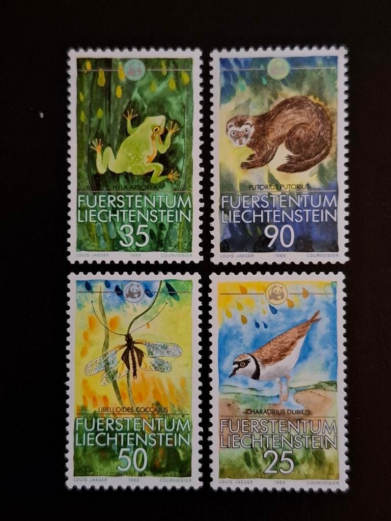 Liechtenstein 1989 WWF Dieren, Postzegels en Munten, Postzegels | Europa | Overig, Postfris, Overige landen, Ophalen of Verzenden