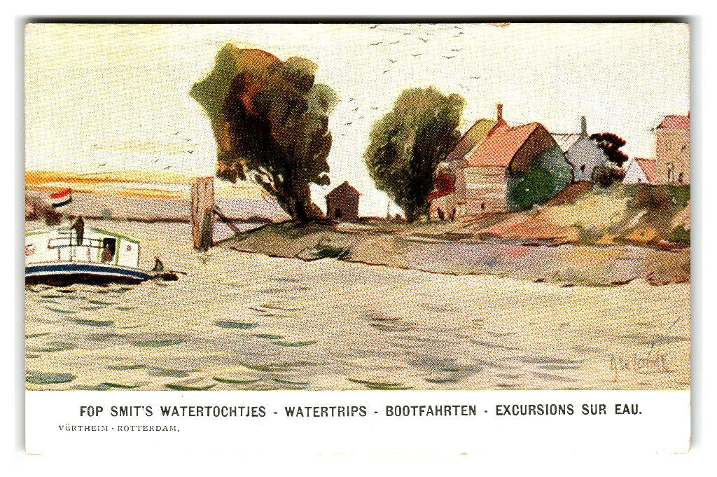 Boven-Hardinxveld, Fop Smit's Watertochtjes, Verzamelen, Ophalen of Verzenden, 1920 tot 1940, Ongelopen, Zuid-Holland