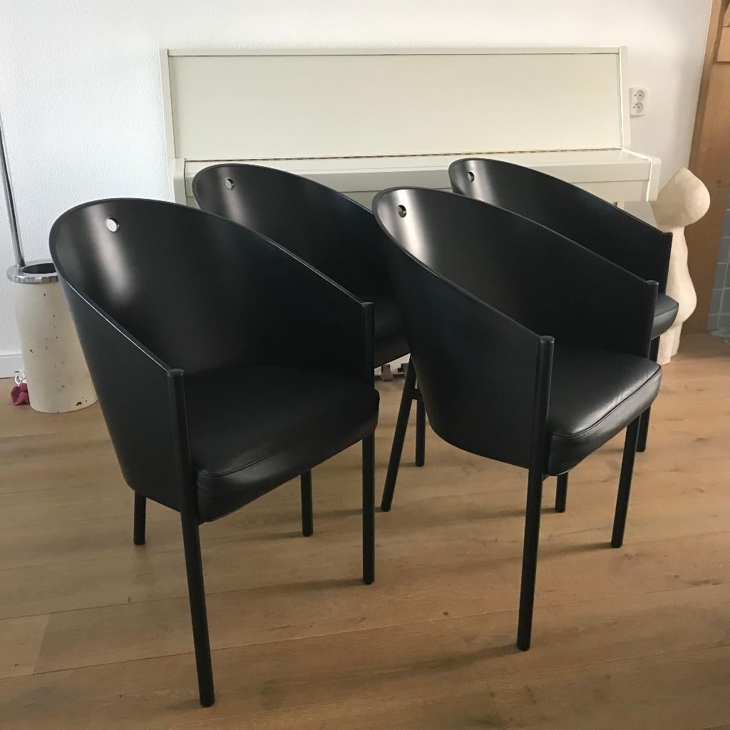 Set 4 IZGS Driade Starck Aleph De Costes stoel design zwart, Ophalen, Zwart, Zo goed als nieuw, Nvt