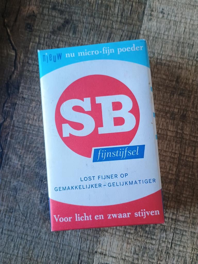 Oude verpakking SB fijnstijfsel stijfsel - Koog aan de Zaan, Ophalen of Verzenden