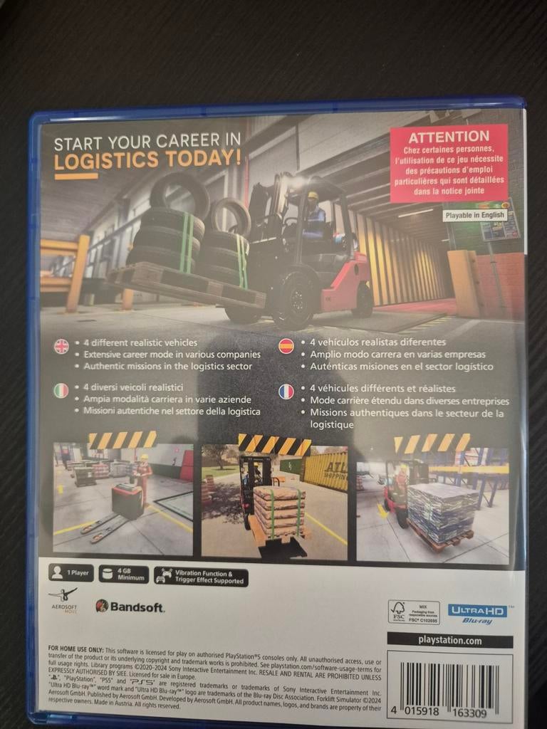 Forklift Simulator PS 5, Ophalen of Verzenden, Zo goed als nieuw