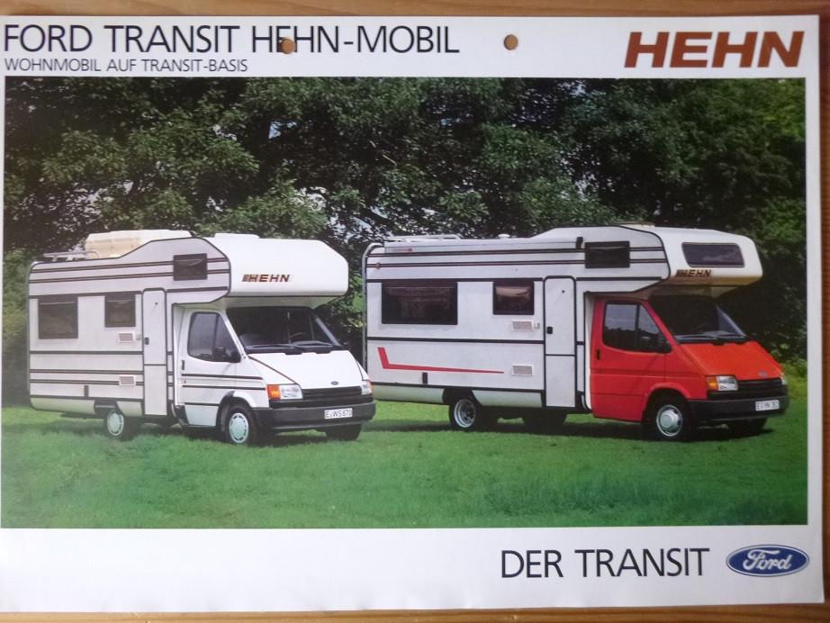 Ford Transit '86 camper, Hehn, 1 brochureblad 8/1987, Verzenden, Gelezen, Ford