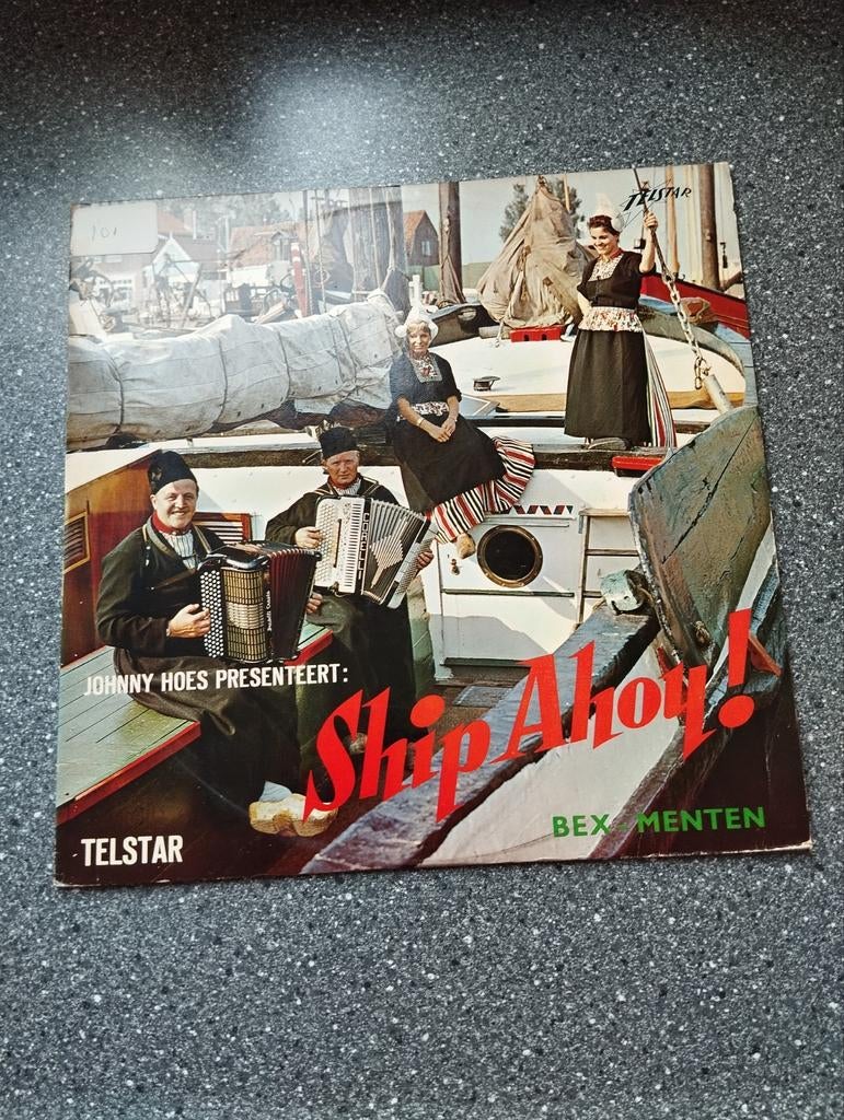 Telstar vinyl LP accordeon duo Bex - Menten - Ship Ahoy !, Ophalen of Verzenden, Gebruikt, 12 inch, Levenslied of Smartlap