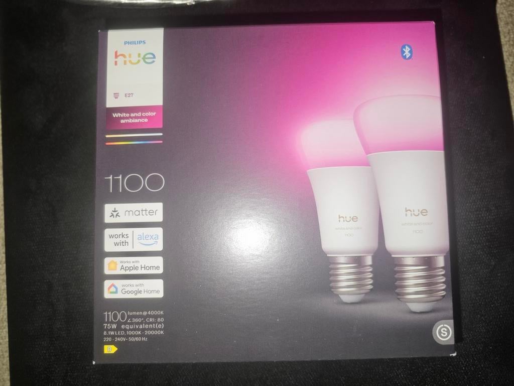 Philips Hue White and Color Ambiance E27 - 1100 lumen, Huis en Inrichting, Lampen | Losse lampen, Led-lamp, Minder dan 30 watt