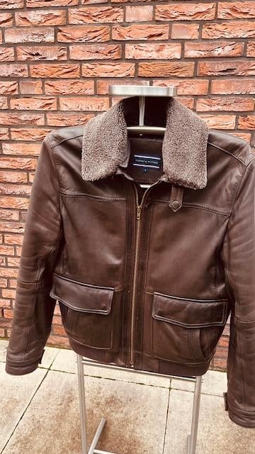 leren jack Tommy Hillfiger, Bruin, Tommy Hilfiger, Overige maten, Ophalen of Verzenden