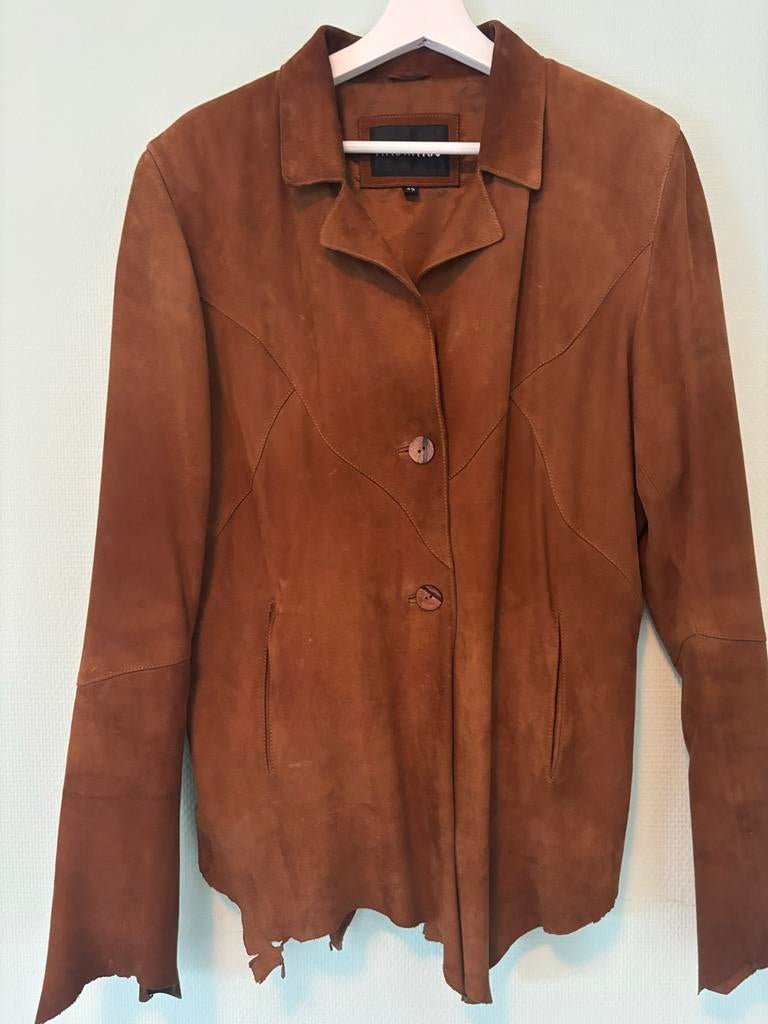 Camel Suède Blazer & Rok - Mauritius Maat 42, Kleding | Dames, Bruin, Maat 42/44 (L), Ophalen of Verzenden, Jasje