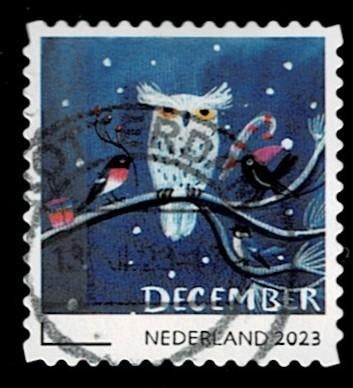 postzegel 4150 Nederland kerstmis Uil, Ophalen of Verzenden, Na 1940, Gestempeld