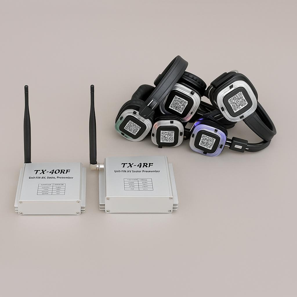 Complete Silent Disco Set te Koop, Ophalen, Electronics, Zo goed als nieuw, Feestartikel