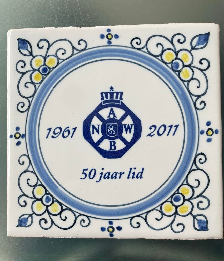 Makkummer Tegeltje 50 jaar lid ANWB 1961-2011 Nieuw, Ophalen