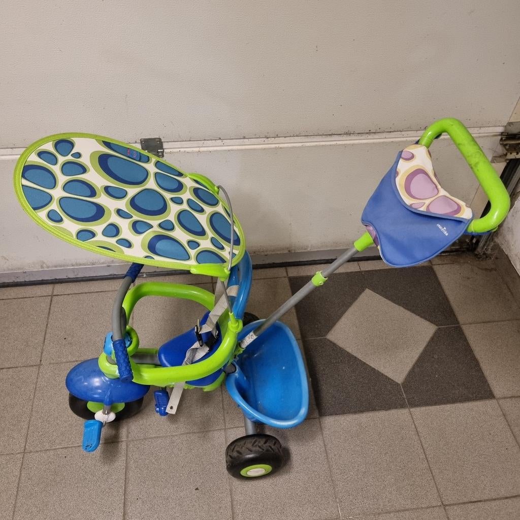 Smart Trike driewieler met duwstang en zonnekap, Ophalen, Gebruikt, Smart Trike, Verstelbare zitting
