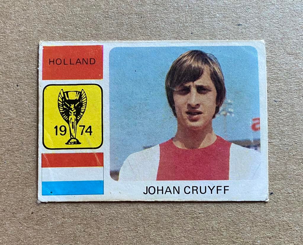 Johan Cruyff Holland Monty Gum WK 1974, Ophalen of Verzenden, Gebruikt, Ajax, Poster, Plaatje of Sticker