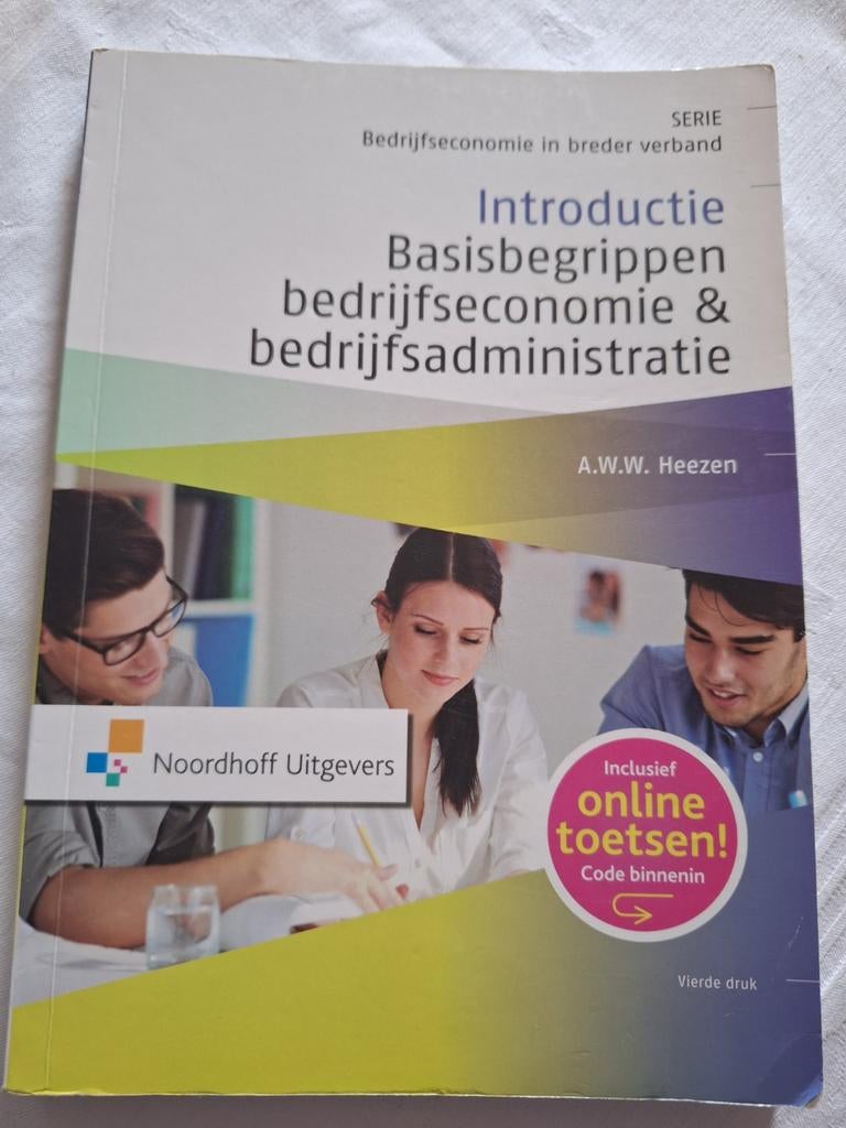 Introductie basisbegrippen bedrijfseconomie & bedrijfsadmini, Ophalen of Verzenden, Zo goed als nieuw, A.W.W. Heezen