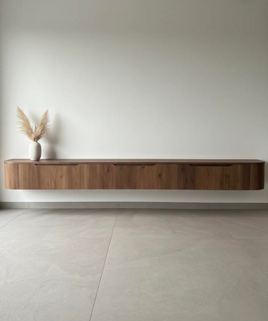 Miyoko zwevend tv-meubel - Modern en stijlvol, Ophalen, 150 tot 200 cm, Nieuw, Minder dan 100 cm