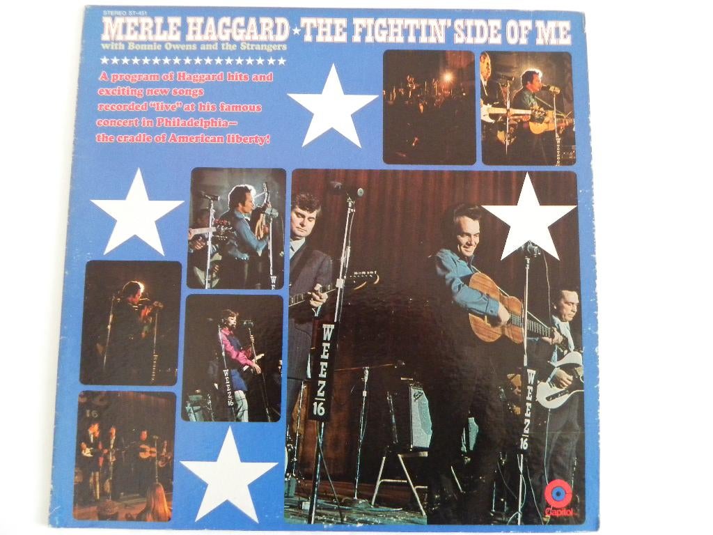 LP Merle Haggard - The Fightin' Side Of Me, Ophalen of Verzenden, Gebruikt, 12 inch