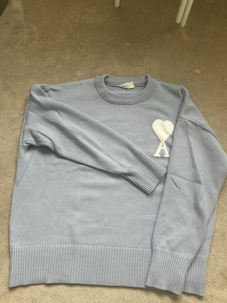 Ami Paris Knitwear Trui Maat L Zo Goed Als Nieuw, Ophalen, Zo goed als nieuw, Maat 52/54 (L), Blauw