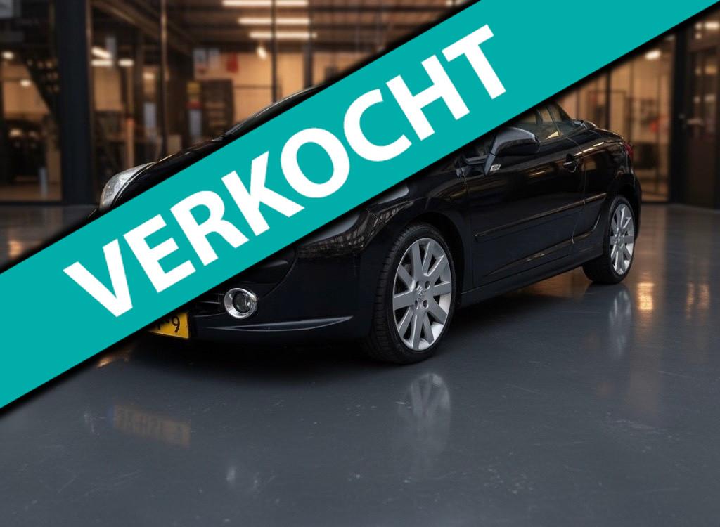 Peugeot 207 CC 1.6-16V T Sport-1 jaar apk, Voorwielaandrijving, 4 cilinders, 4 stoelen, Zwart
