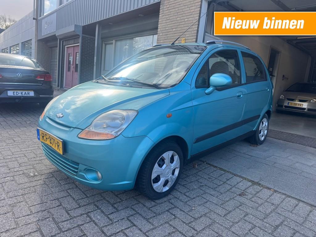 Chevrolet MATIZ 0.8 Pure AUT AIRCO DAKRAIL APK 3-2027, Automaat, Gebruikt, Blauw, Bedrijf