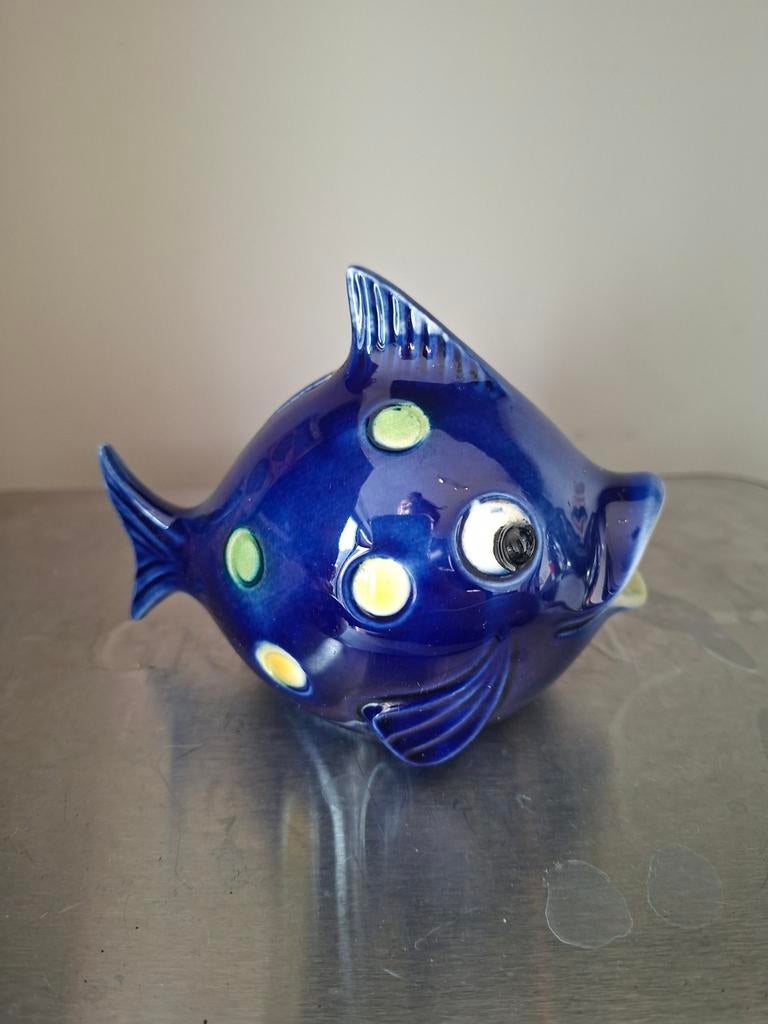 Vintage Goebel West-Germany Keramiek Vis Spaarpot, Verzamelen, Spaarpotten, Ophalen of Verzenden, Zo goed als nieuw, Steen, Aardewerk of Keramiek