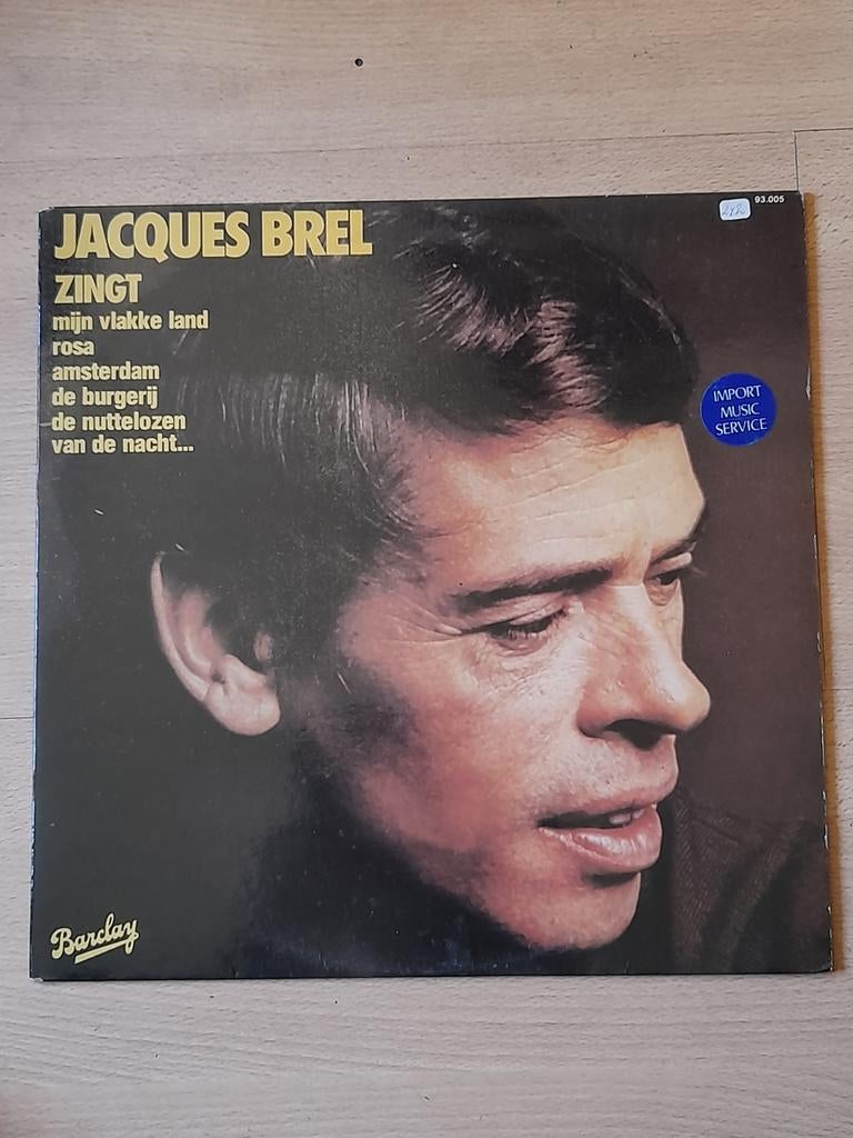 Jacques Brel lp,vinyl, Ophalen of Verzenden, Zo goed als nieuw, 12 inch, Levenslied of Smartlap